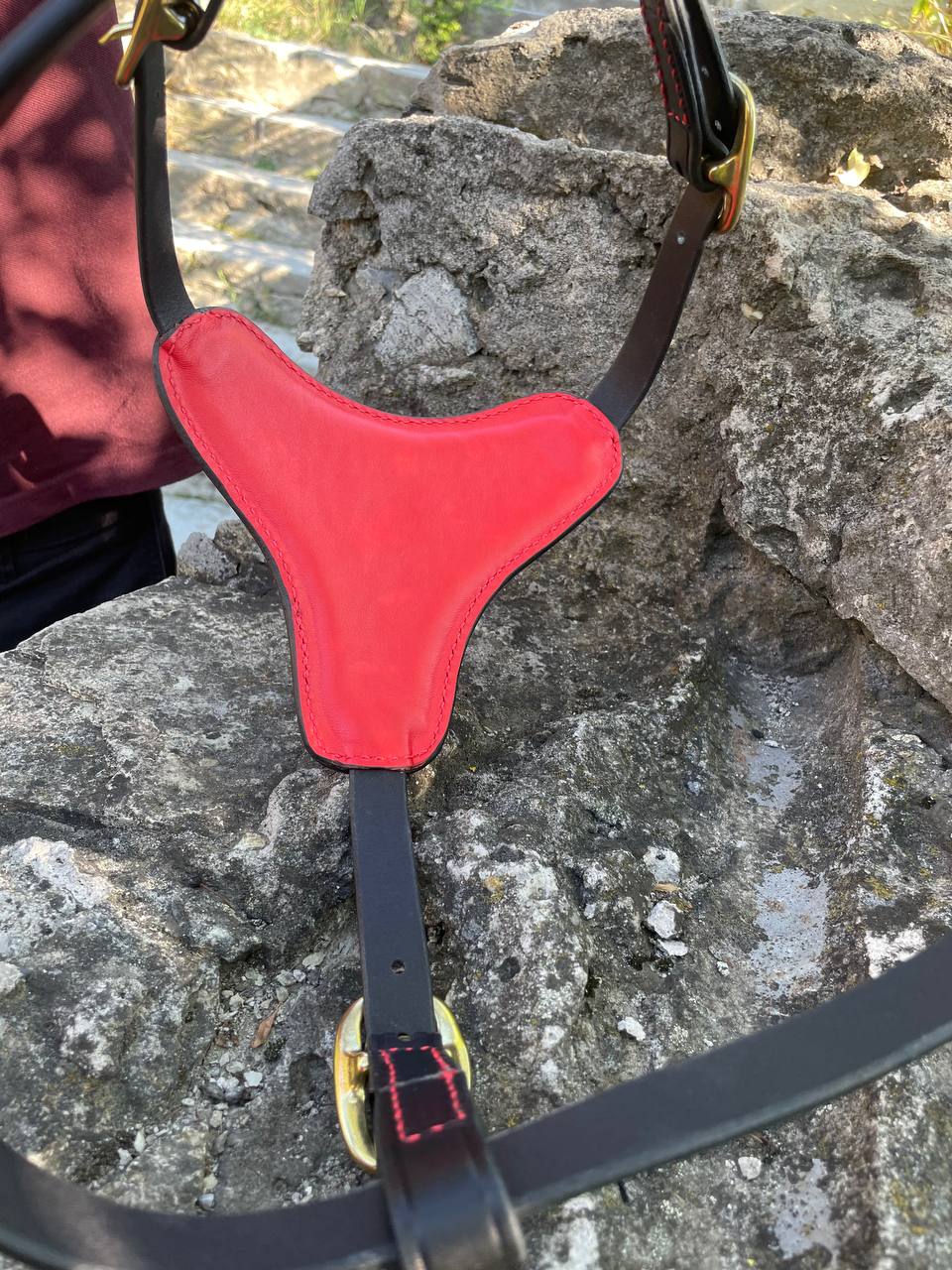 Rhinestones Leather Harness