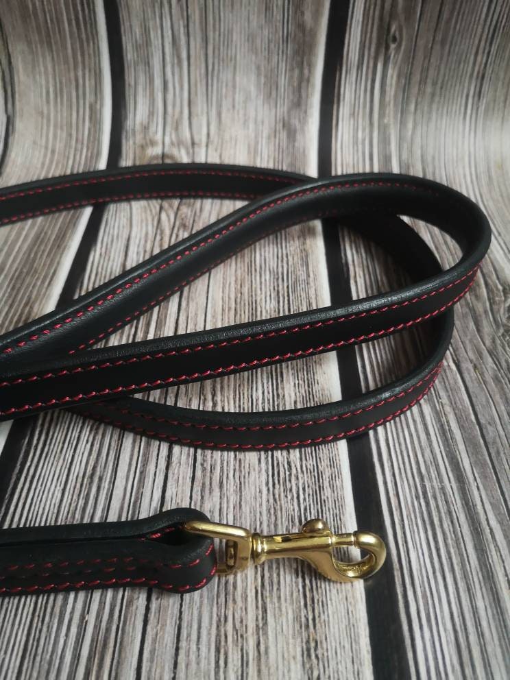 Leather Dog Leash, Durable Leather Dog Leash, Soft Handle Leather Dog Leash, Brass Snap Dog Leash Leather, Custom Dog Leash, Leash for Dog