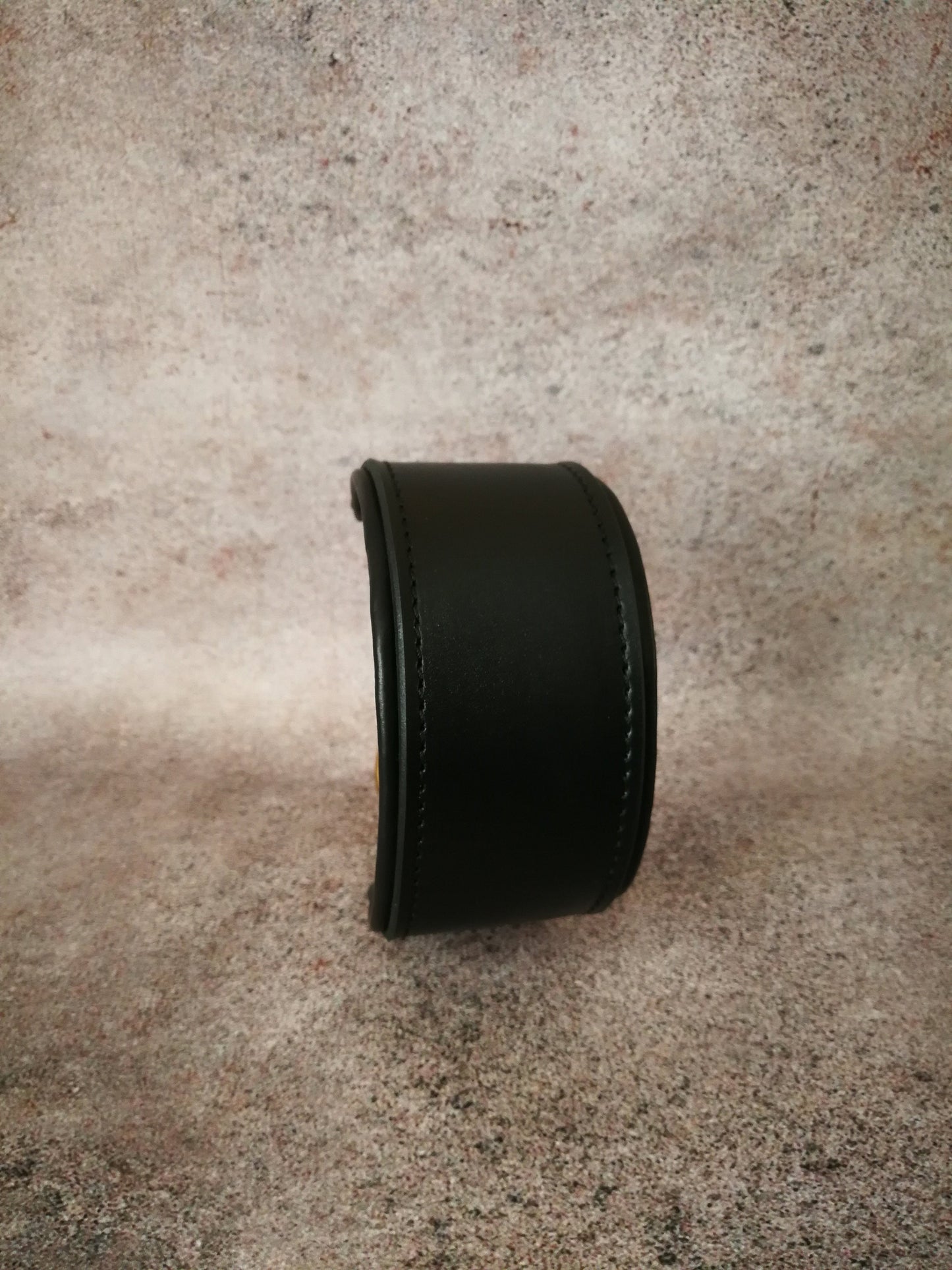 Classic Black Leather Padded Dog Collar Solid Brass Hardware, Traditional Leather Dog Collar to measurements, Soft Cushion Dog Collar