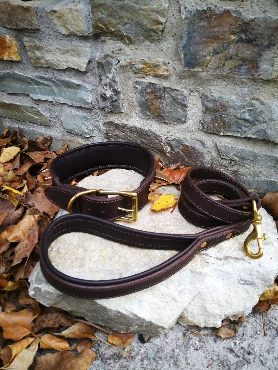Spiked Leather Dog Collar and Leash Set Spiked Collar for Cane Corso Leather Collar for Doberman Collar for Bull Terrier Collar Rottweiler