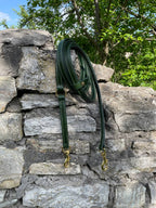 Hands-Free Leather Dog Leash – Multipurpose 7-Way Lead with Solid Brass Hardware