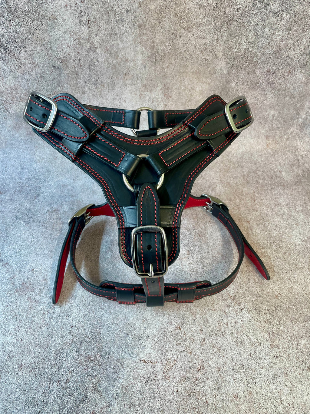 Premium Western Leather Dog Harness Set