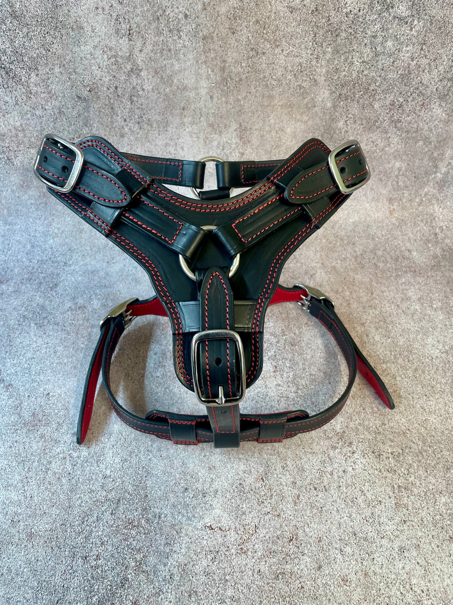 Premium Western Leather Dog Harness Set