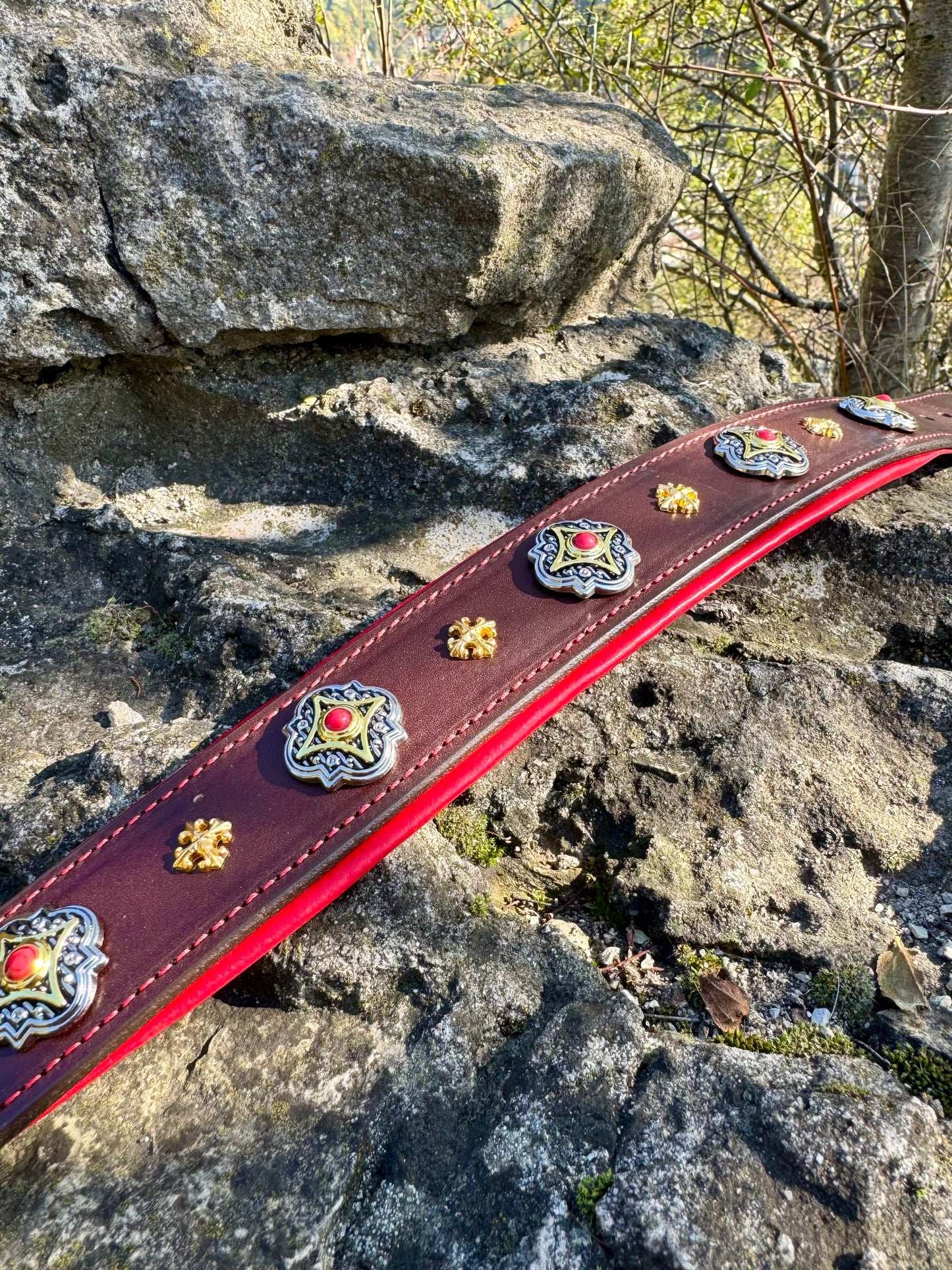 Wide Leather Dog Collar Padded, Custom Brown Collar, Strong Great Dane Cane Corso Doberman Gear