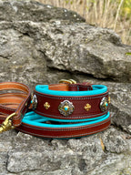 Luxury Castellar Collar 2 in Wide Padded with Ornaments