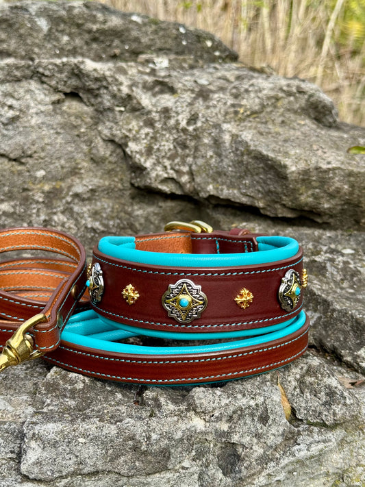 Luxury Castellar Collar 2 in Wide Padded with Ornaments