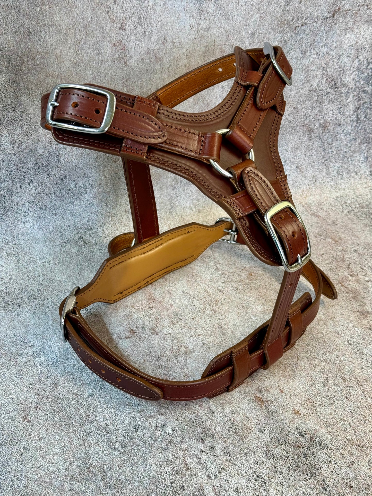 Heavy Duty Leather Dog Harness No Pull