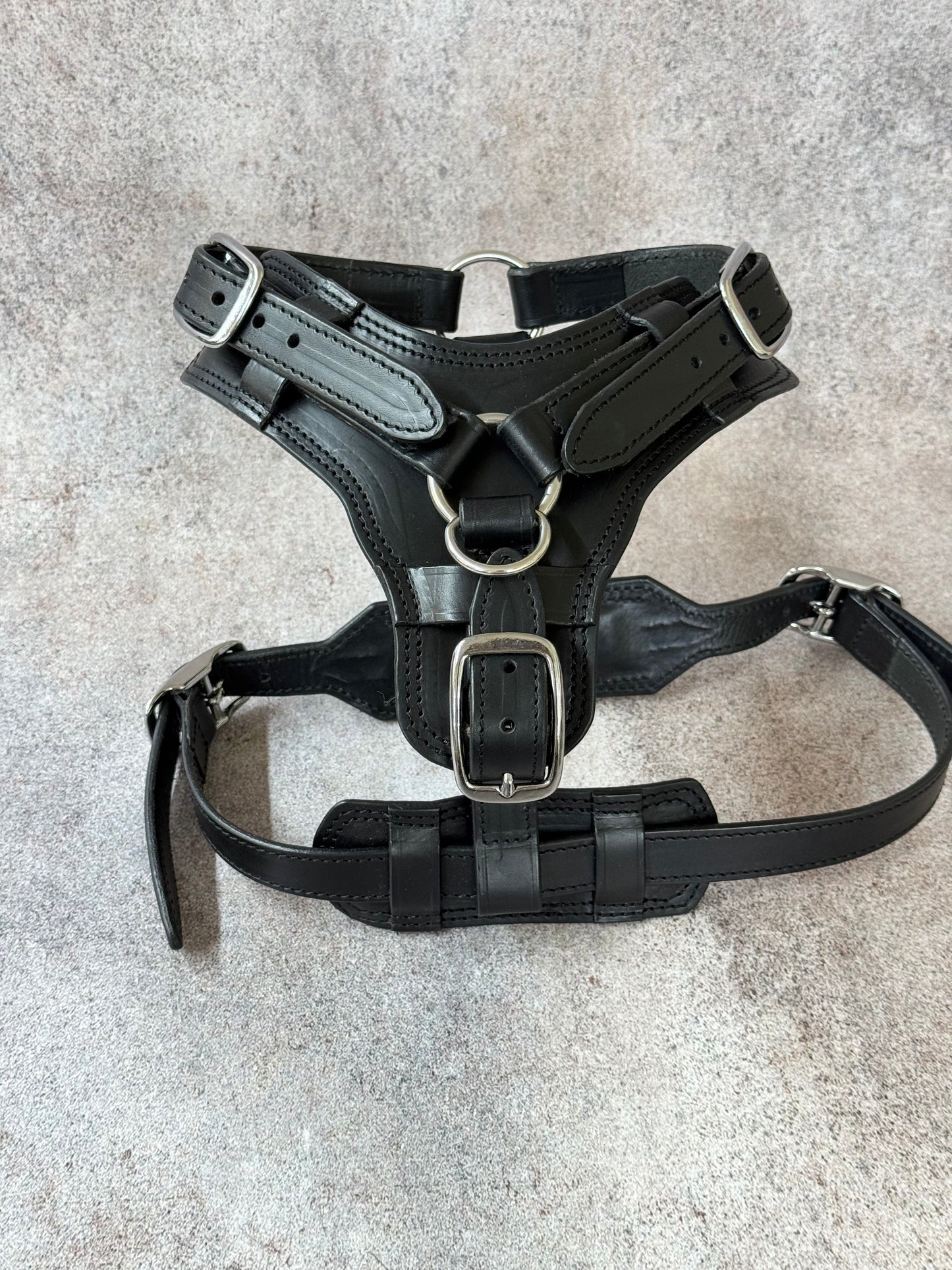 Heavy Duty Leather Dog Harness No Pull