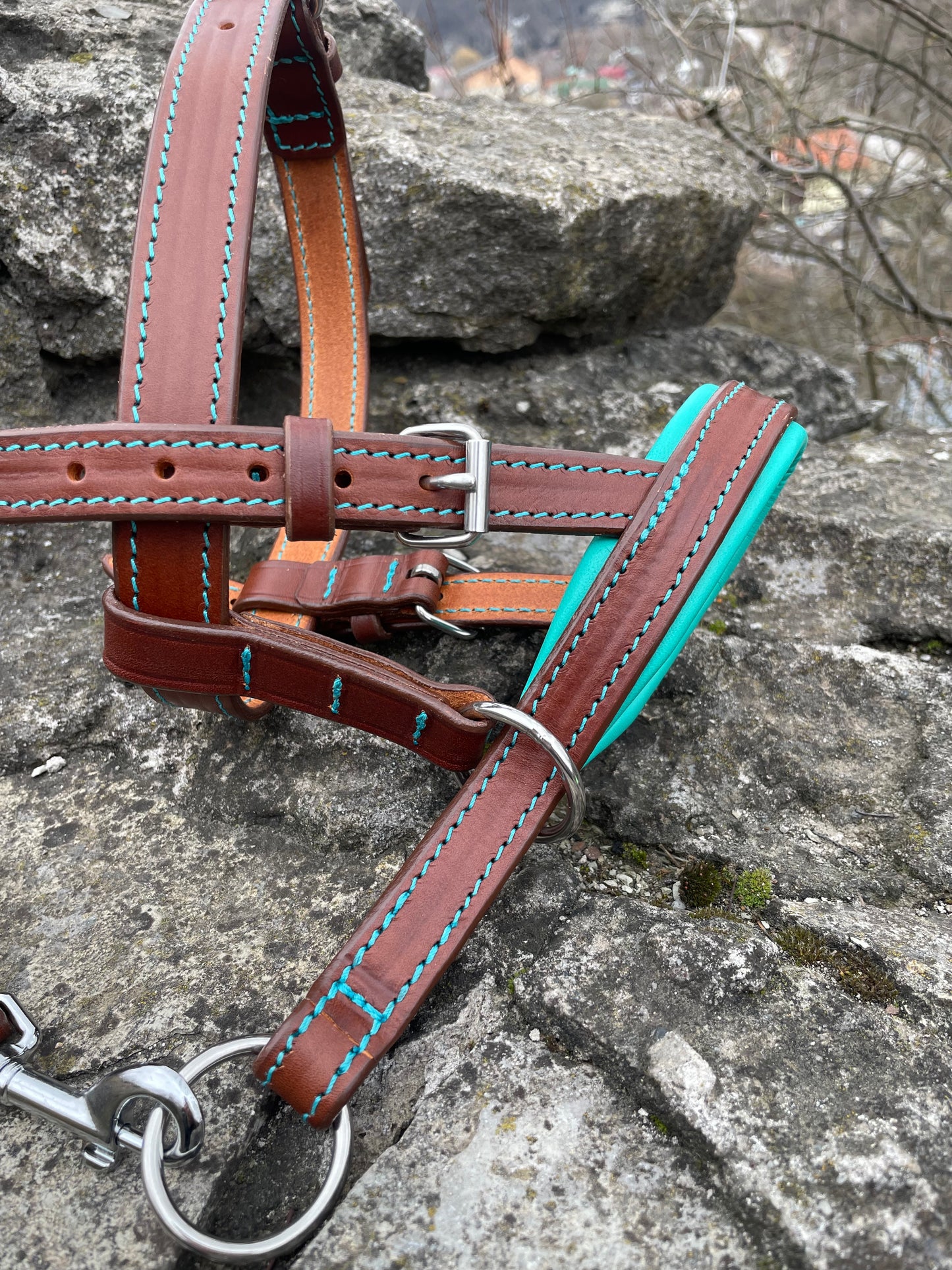 Leather No-Pull Head Collar for Large Dogs