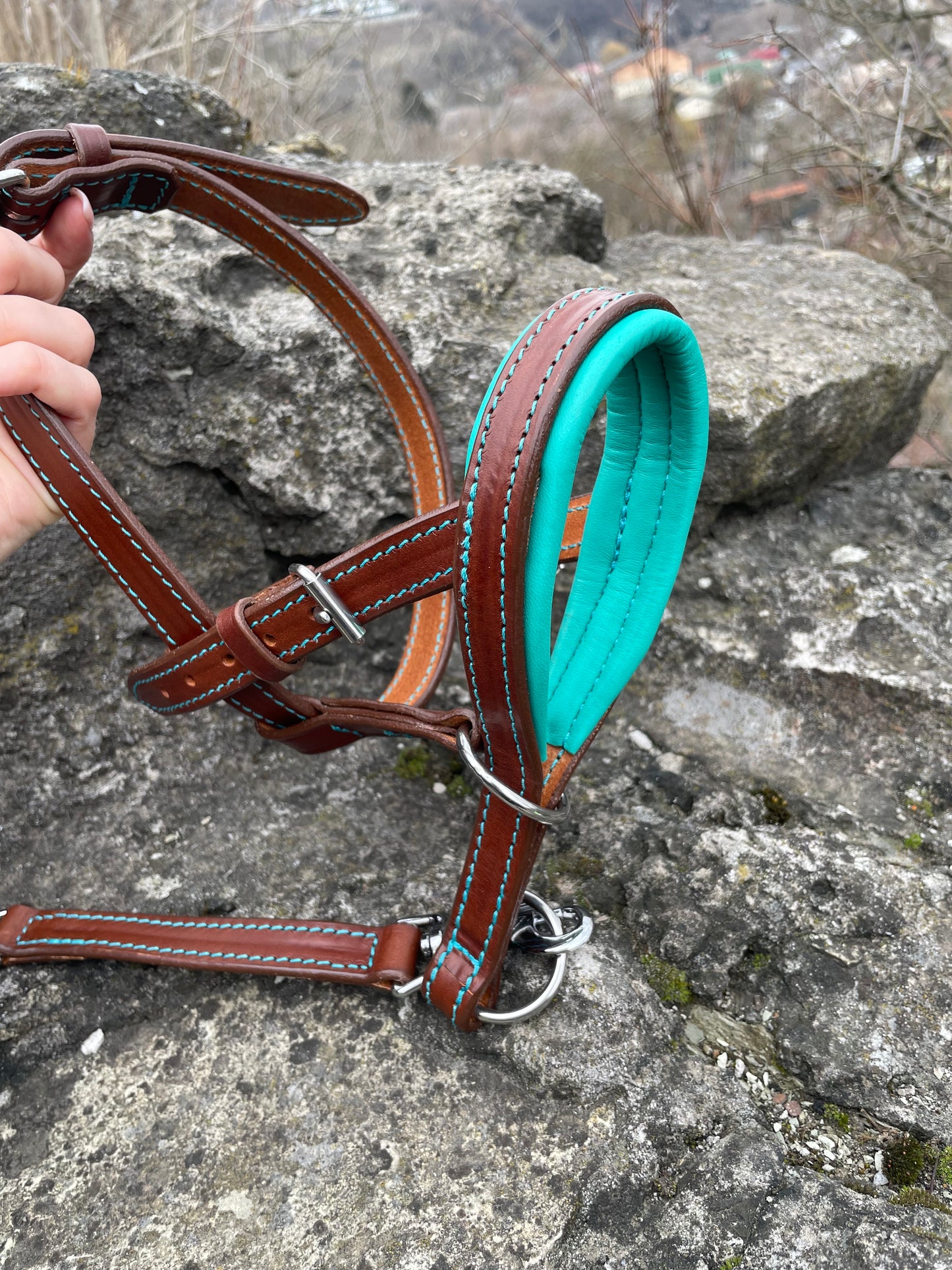 Leather No-Pull Head Collar for Large Dogs