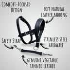 Head Collar for Large Dogs, No Pull Dog Head Collar with Safety Connector