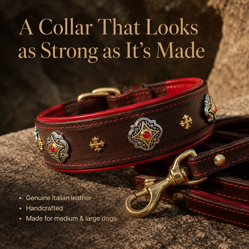 Decorative Leather Dog Collar