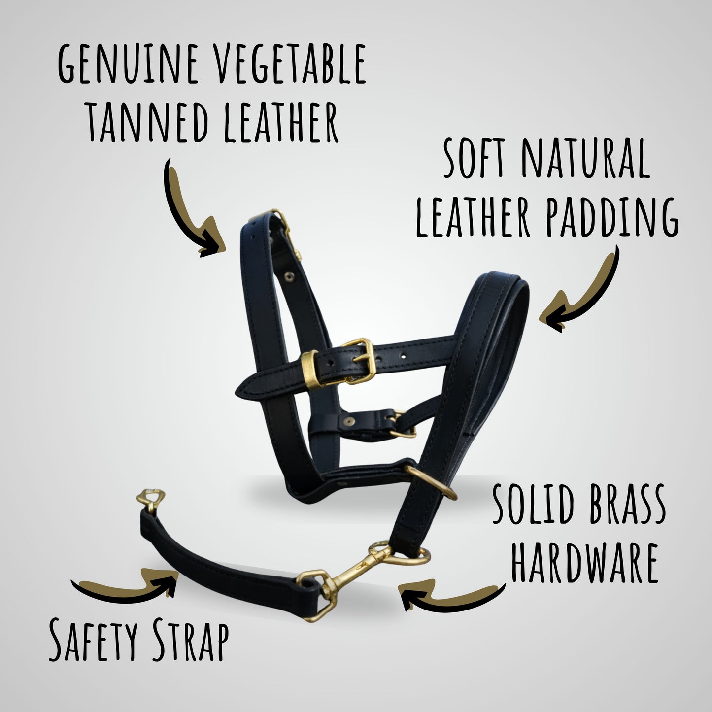 Leather Dog Head Collar No-Pull Walking