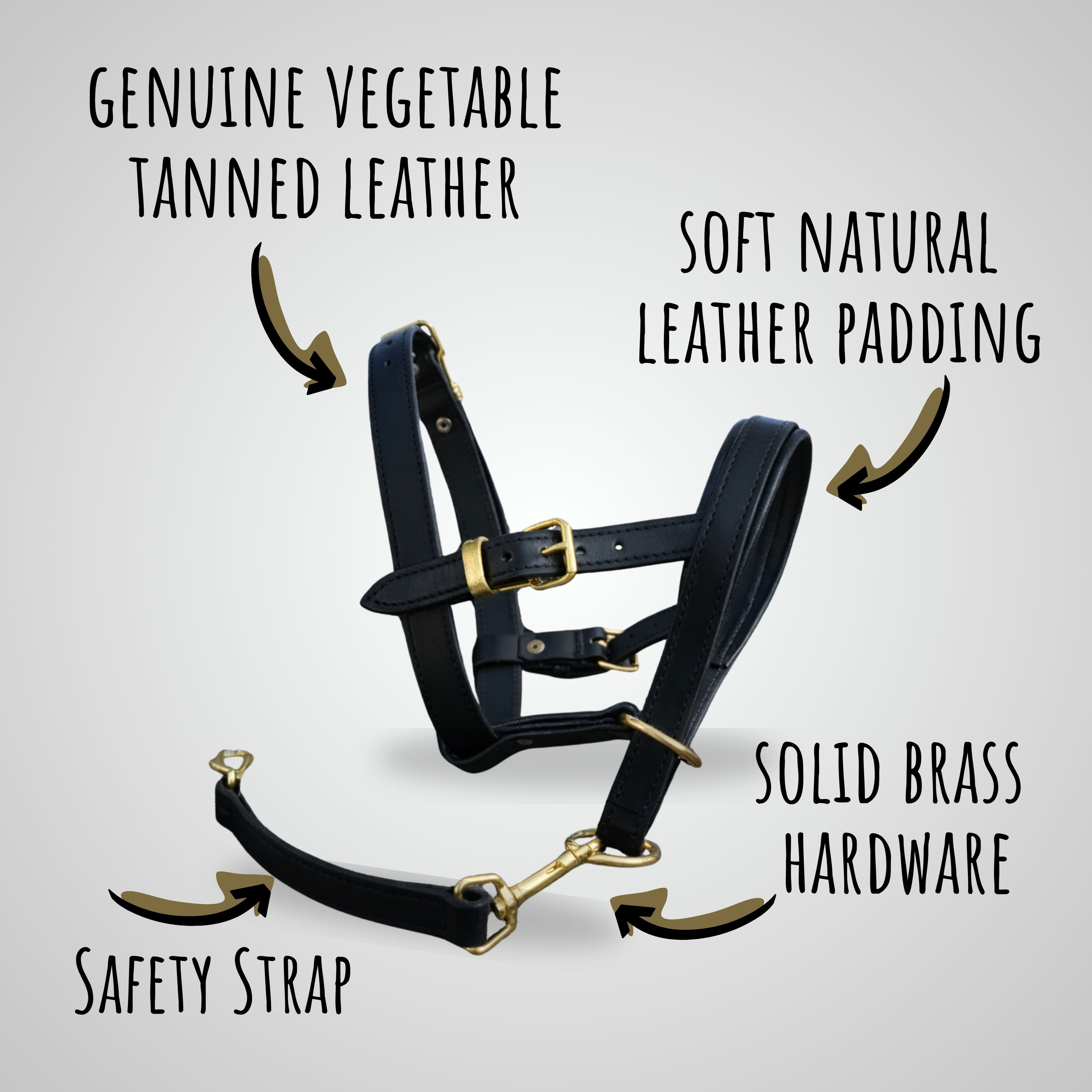 Leather Dog Head Collar No-Pull Walking