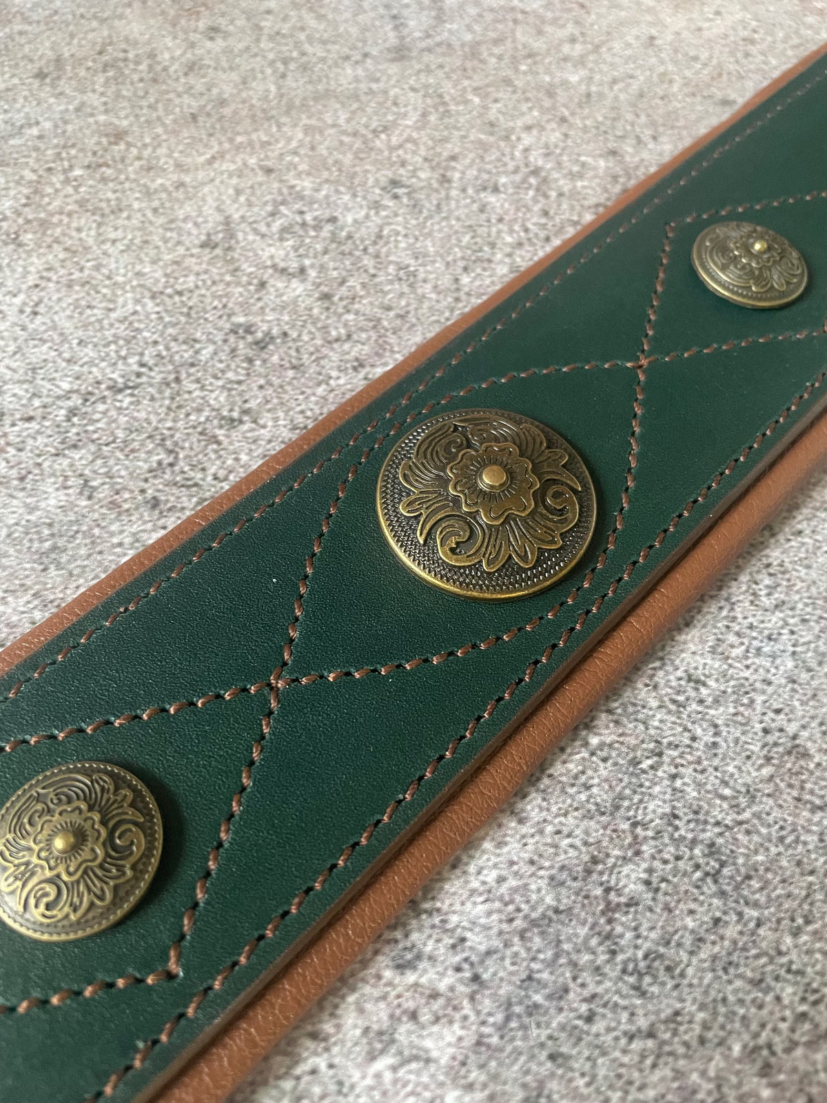 Western dog collars with conchos