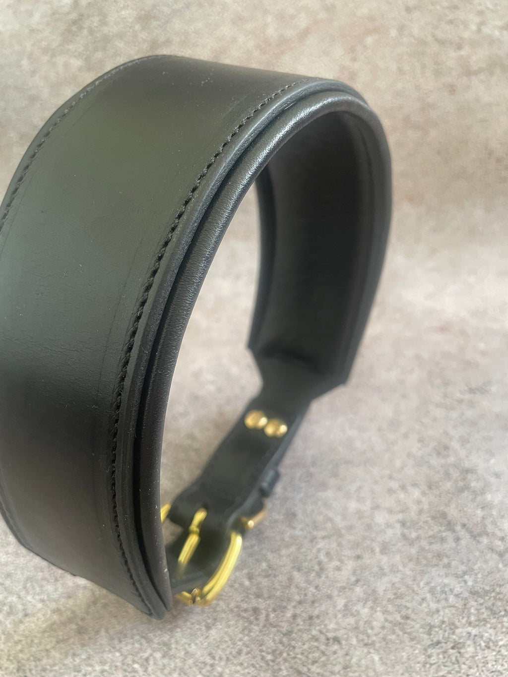 Wide Leather Dog Collar Padded