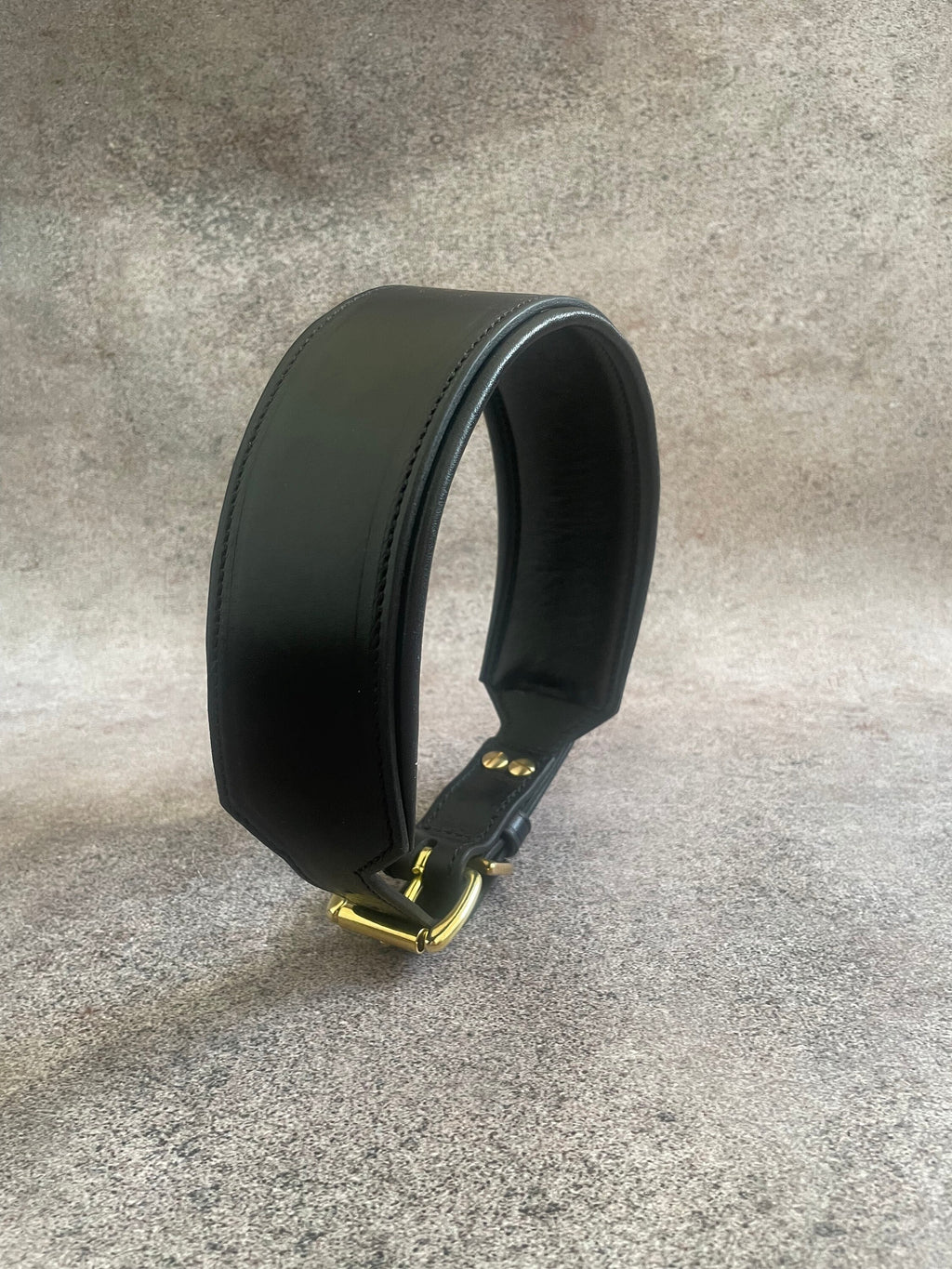Wide Leather Dog Collar Padded
