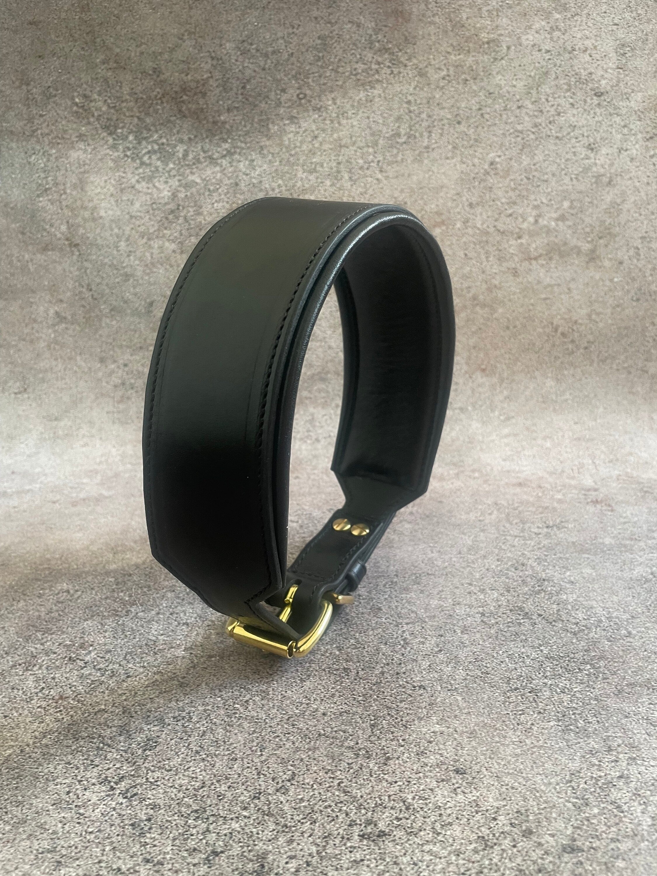 Wide Leather Dog Collar Padded