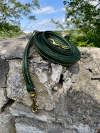 Hands-Free Leather Dog Leash – Multipurpose 7-Way Lead with Solid Brass Hardware