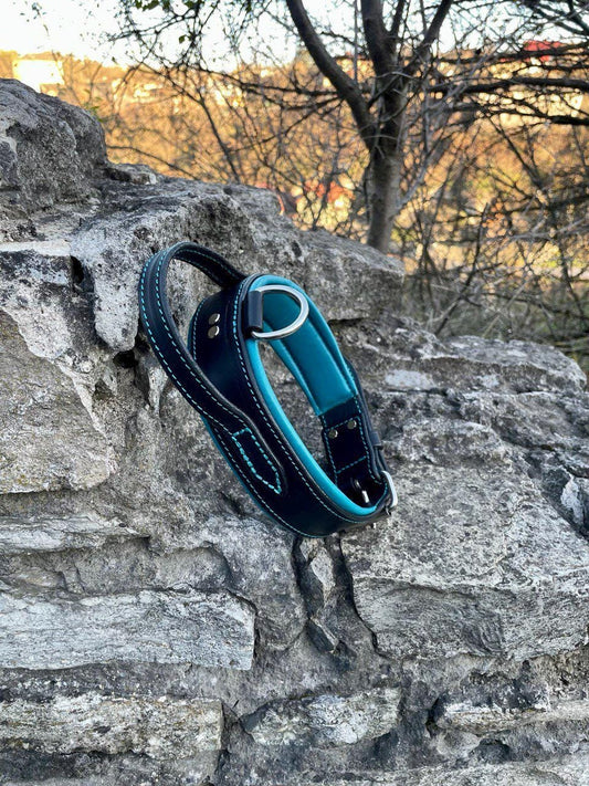 Leather Dog Collar with Handle for Large Breeds, Work Dog Collar, Tactical Collars Leather, Wide Soft Padded Handle Collar Customized