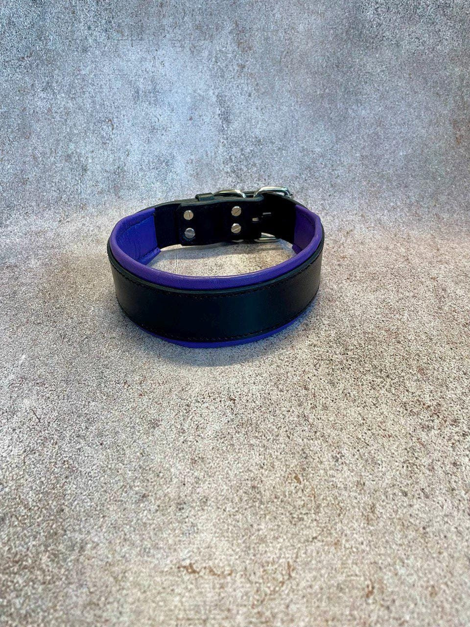 Premium Leather Dog Collar - Brown & Caramel Padded Edition
