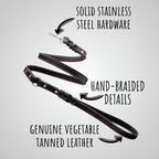 Xmas dog collar leather fancy braided christmas collars gifts