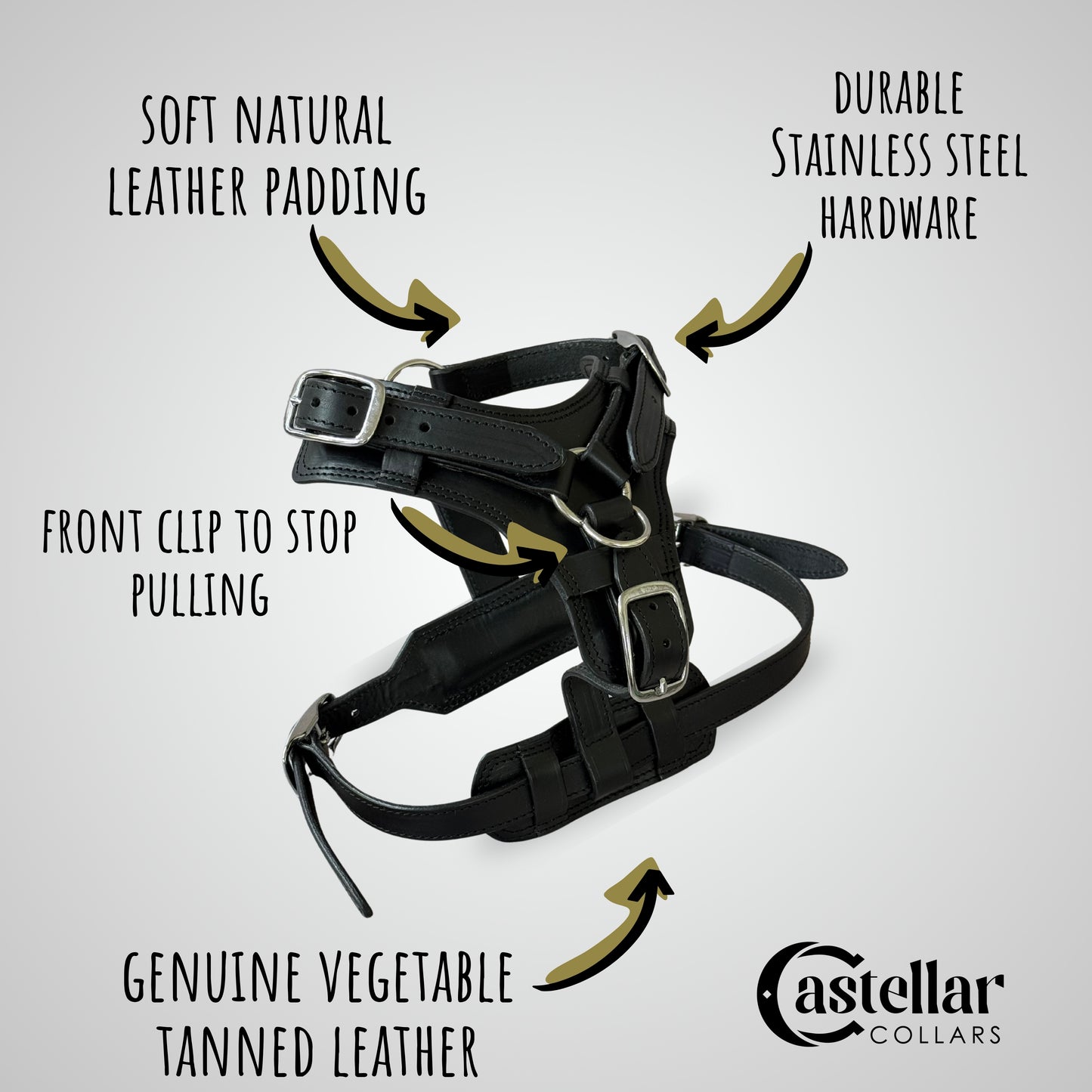 Front Clip Dog Harness Leather for Large Dog