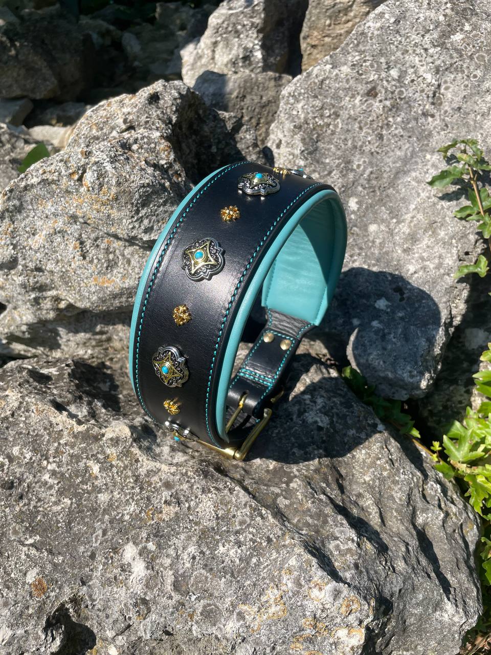 Extra Wide Castellar Collar with Turquoise Ornaments