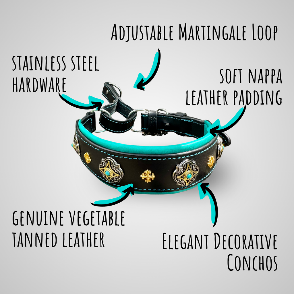 Leather Martingale Dog Collar for Large Dogs