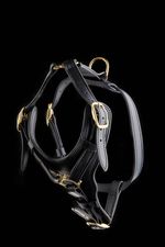 Leather Dog Harness with Padded Y-shaped Breastplate