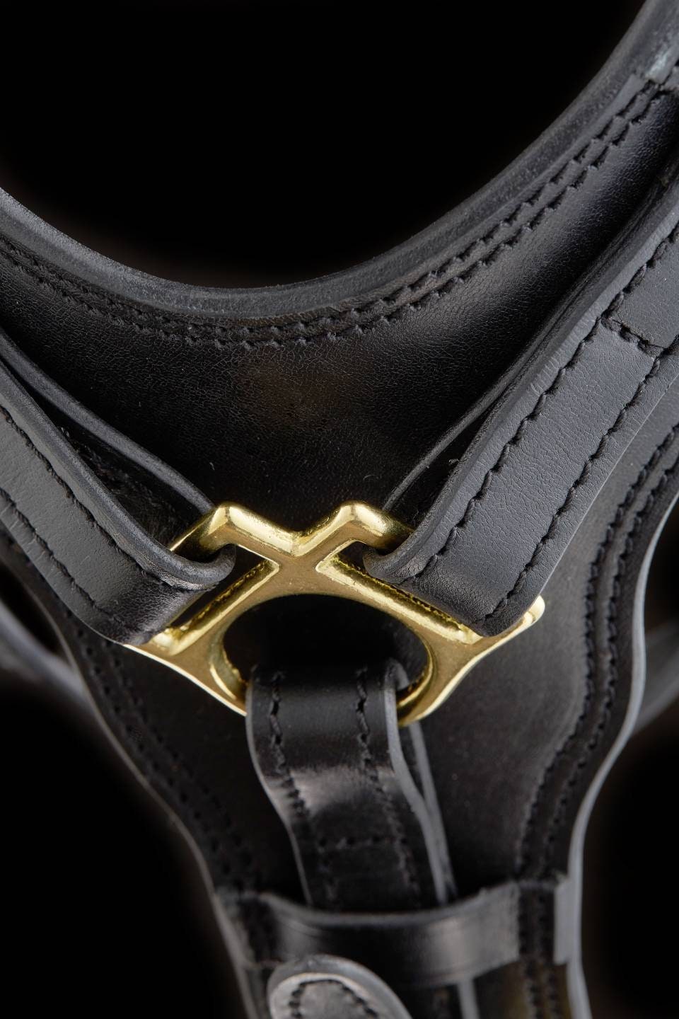 Leather Dog Harness, Black Leather Harness for Medium Big Dogs, Brass Hardware Harness, Black Leather Solid Brass Quality Dog Harness