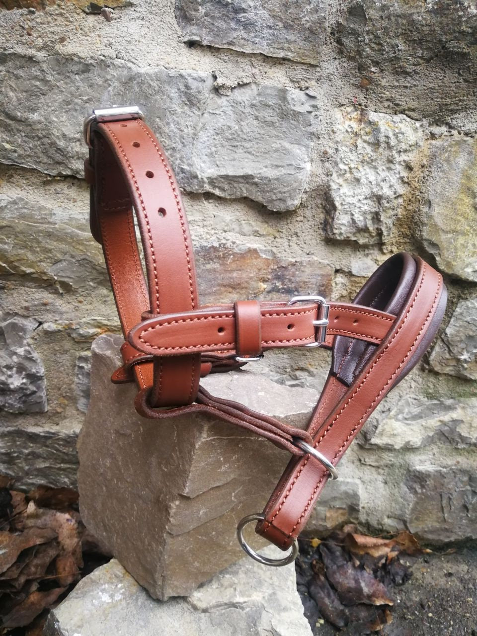 Head Collar Dog Leather Head Harness No Pulling Dog Harness Brown Leather HeadCollar Great Dane Headcollar Doberman Headcollar