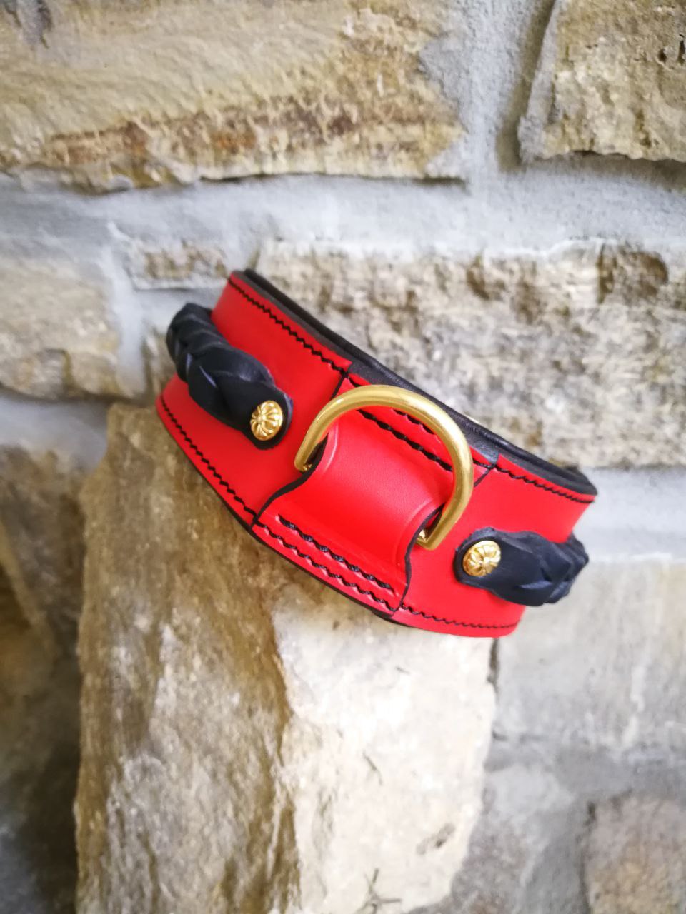 Braided Designer Leather Dog Collar