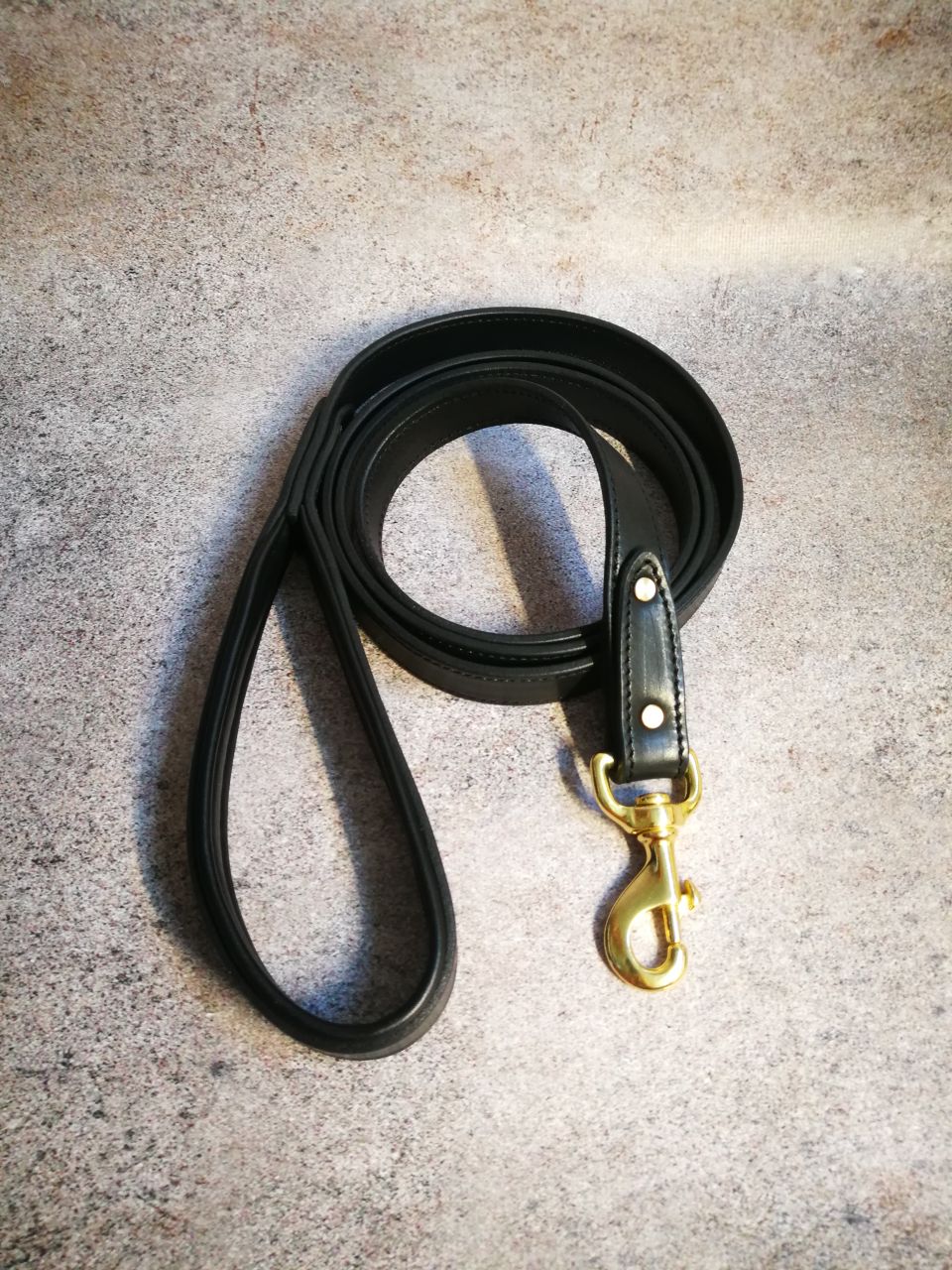 Leather Dog Leash with Padded Handle